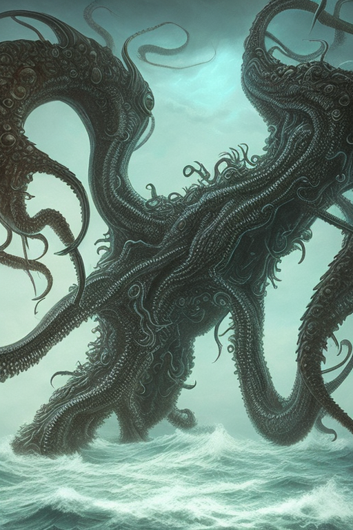 Openjourney prompt: lovecraftian eldritch horror, ocean - PromptHero