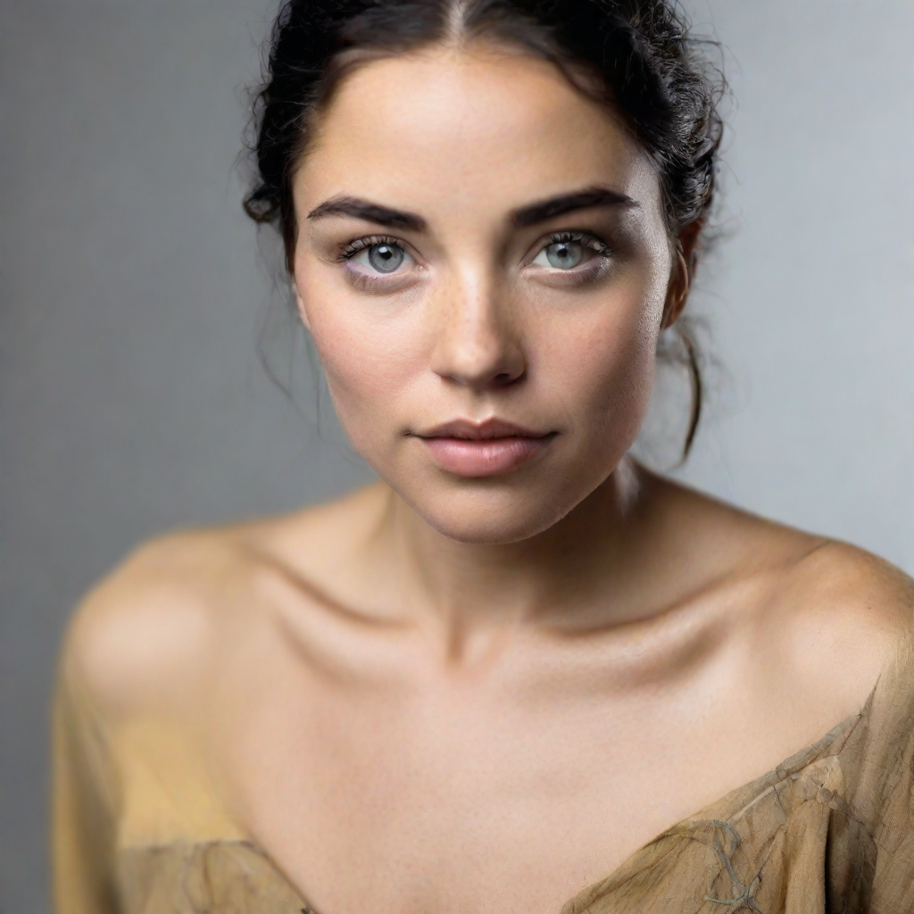 front shot, photo of   looks at viewer, cinematic shot