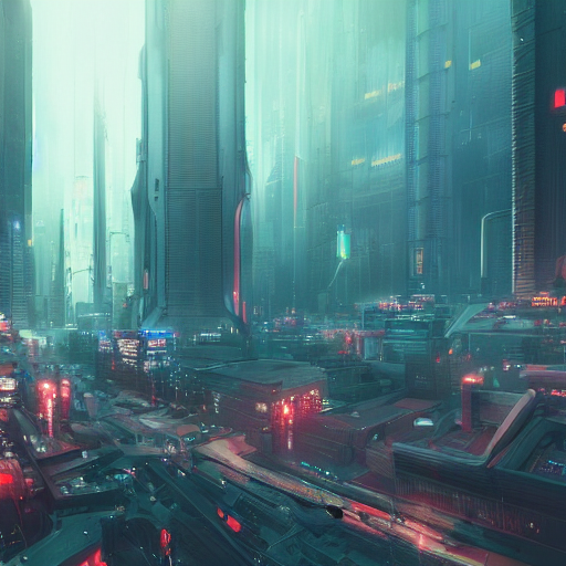 Stable Diffusion prompt: futuristic cyberpunk city, - PromptHero