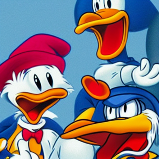 Stable Diffusion prompt: Donald Duck, Gangster style, - PromptHero