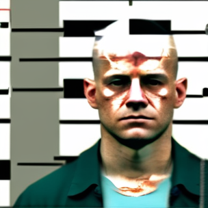 front shot, mugshot photo of a white man  looks at viewer, cinematic shot