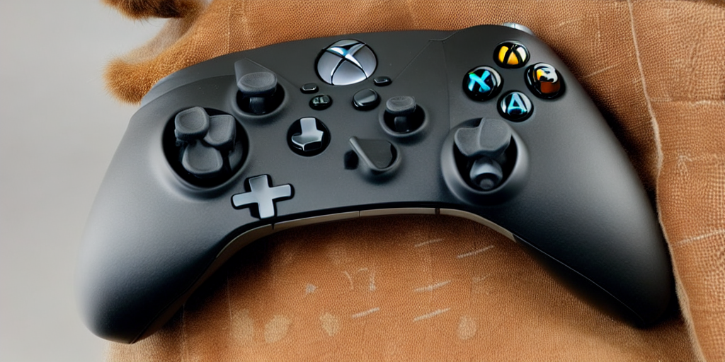 Xbox controller with a furry cat