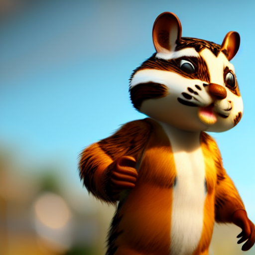chipmunk dressed in Kraven the Hunter's costume