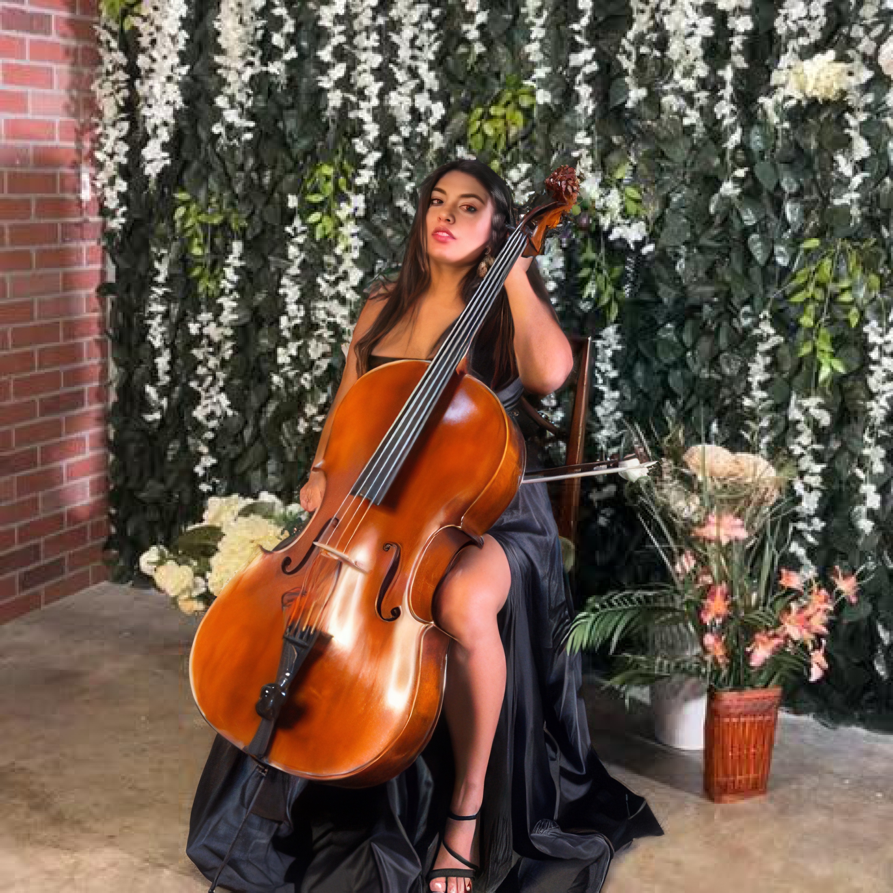 Lupe Justiniani corporate event cellist Palm Beach