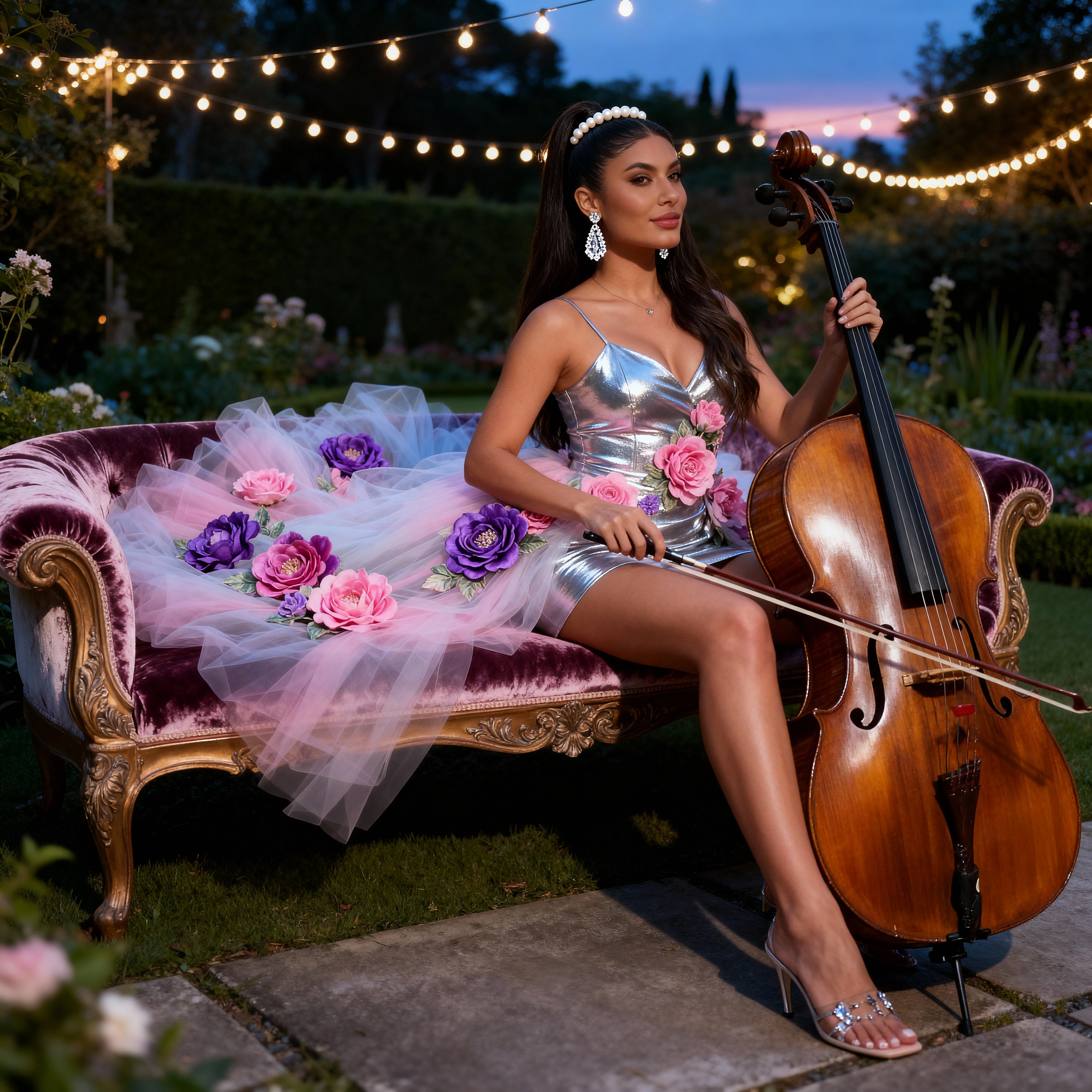 Lupe Justiniani live cello performance Miami