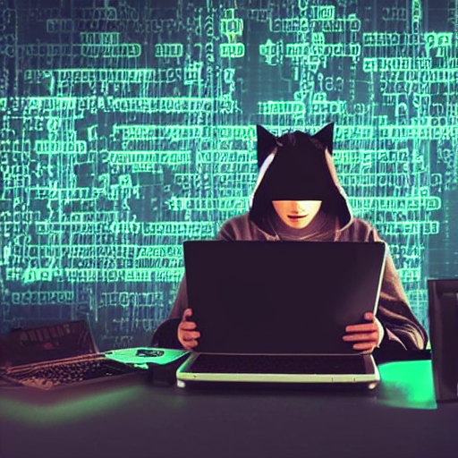 Stable Diffusion prompt: cat, hacking, hacker, coding, - PromptHero