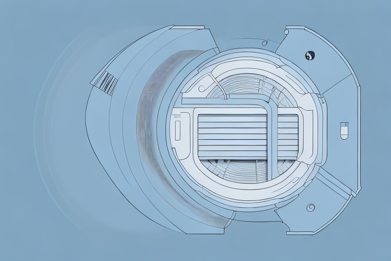 a home with a vent system, showing the air ducts and how they connect to the home, hand-drawn abstract illustration for a company blog, in style of corporate memphis, faded colors, white background, professional, minimalist, clean lines