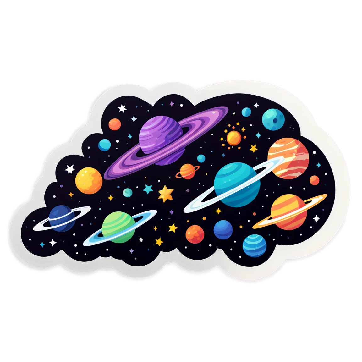 galaxy space stickers