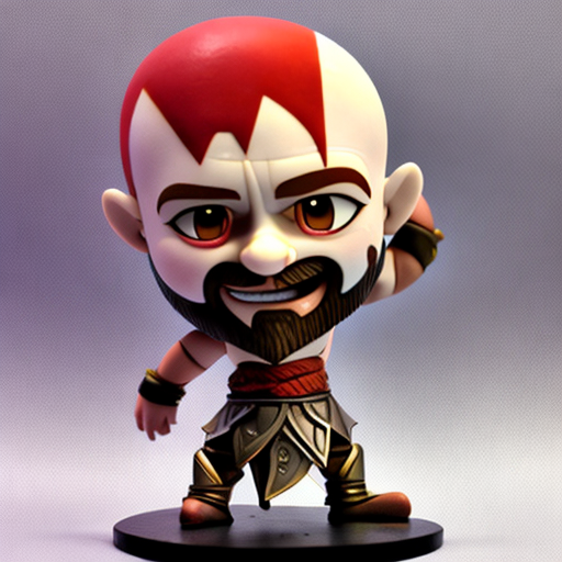 Openjourney Prompt Chibi Kratos Figurine Modern Disney Prompthero