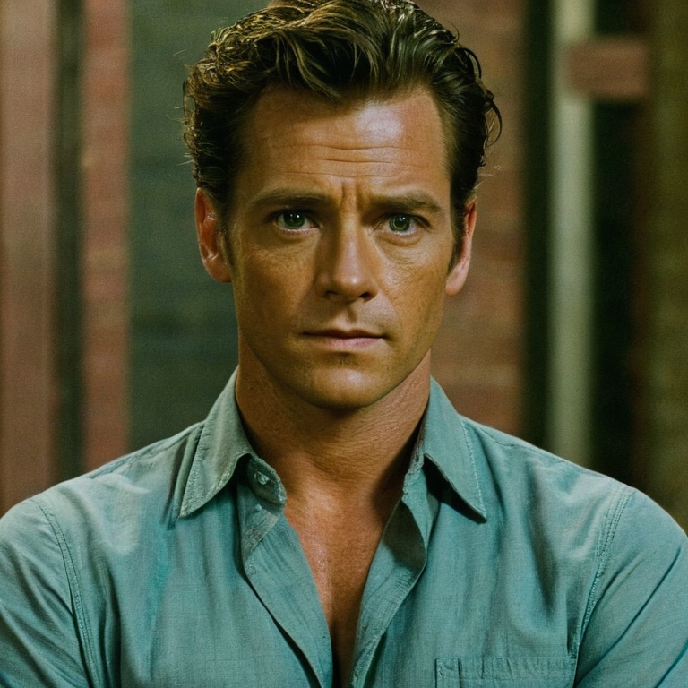 front shot, actor photo of a M  looks at viewer, cinematic shot