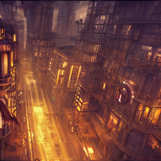 3d render hyperrealistic steampunk city prompts - PromptHero