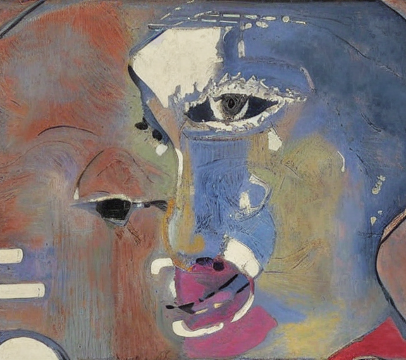 Eye with nose and mouth  by Picasso