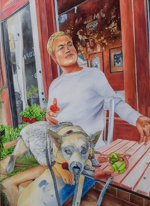 An classically handsome farmer at hipster coffeee shop