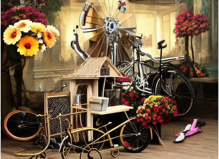 Mona Lisa style  bicycle 