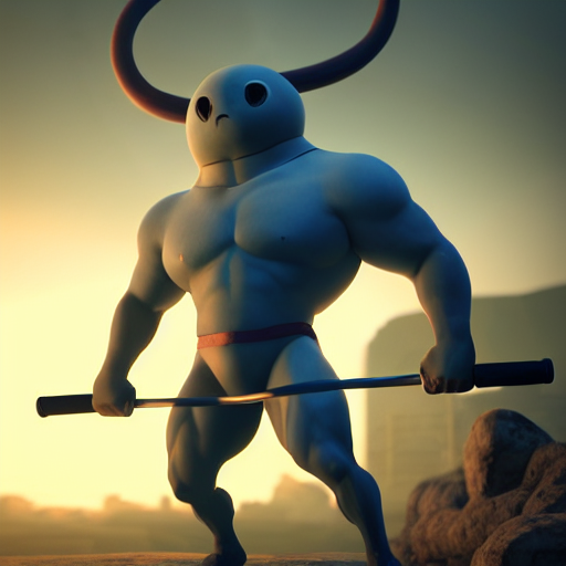 Stable Diffusion prompt: strong young man hitting the - PromptHero