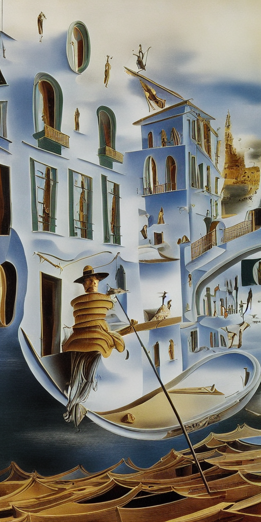 Man on Gondola  by Salvador Dali