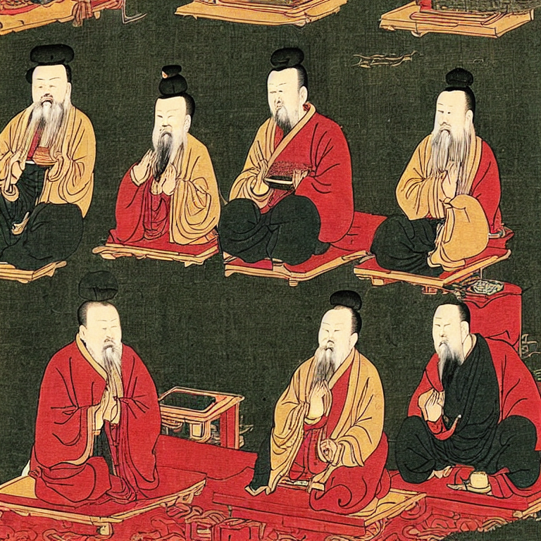 confucius meditating on the three readinesses