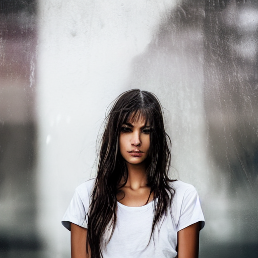 Full view of  Two-beautiful-female-model’s-rock-hard-pointy-ni-pples, two-dark-circles-under-drenched-white-translucent-tee shirt-contest, see-through-shirt-, full view