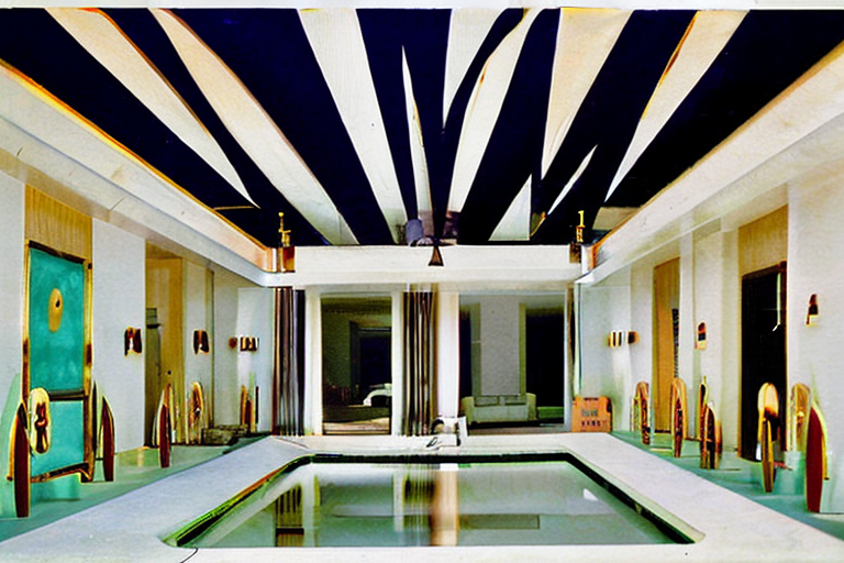 An AI generated image representing "A futuristic house in Miami"