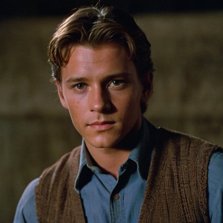 front shot, actor photo of a Younger  looks at viewer, cinematic shot