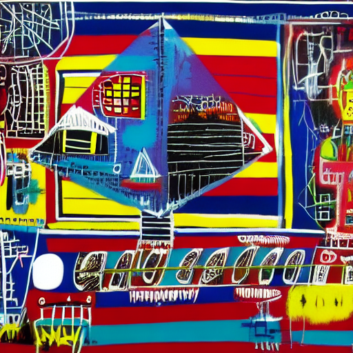 Build space by Basquiat and 