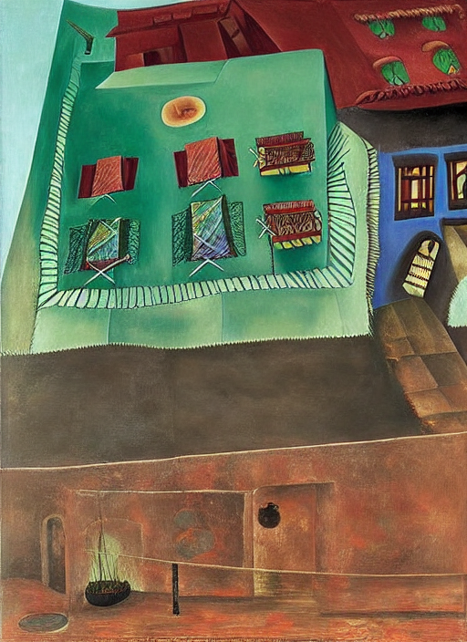 A house  by Frida Kahlo