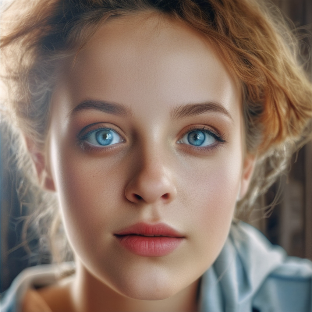 beautiful girl, realistic, HD color photograph