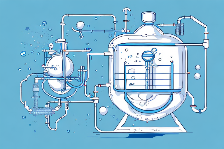 a hydrocarbon extractor in operation, with safety measures in place, hand-drawn abstract illustration for a company blog, in style of corporate memphis, faded colors, white background, professional, minimalist, clean lines