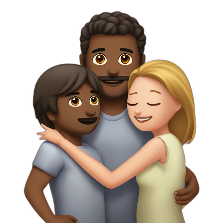 A TOK emoji of a threesome