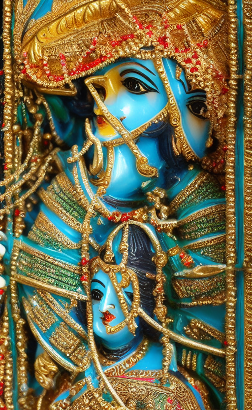 A statue of Krishna