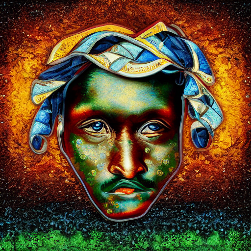 Sigma male, dark skinned vaN gogh , HD color photograph