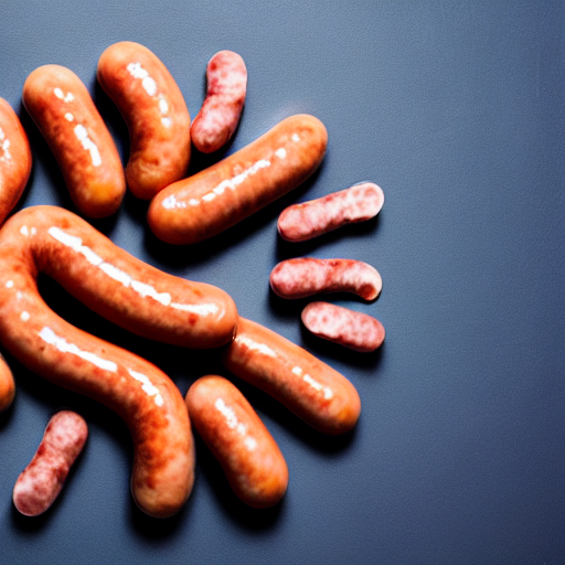 Bacterias or sausages infecting cells