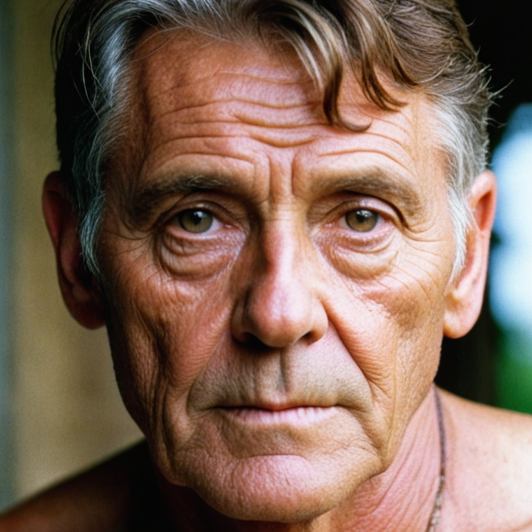 front shot, actor photo of a older  looks at viewer, cinematic shot