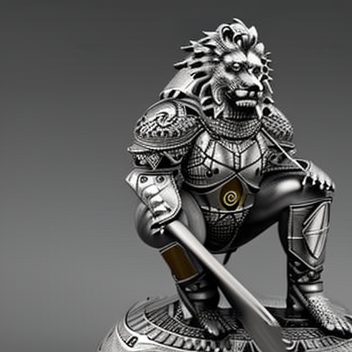 Stable Diffusion prompt: kneeling lion knight, portrait, - PromptHero