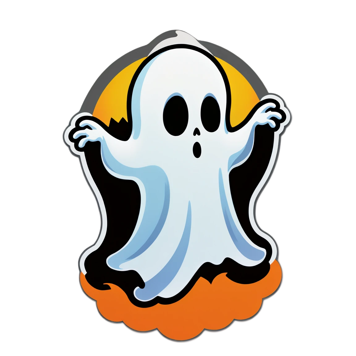 with a ghost halloween stickers