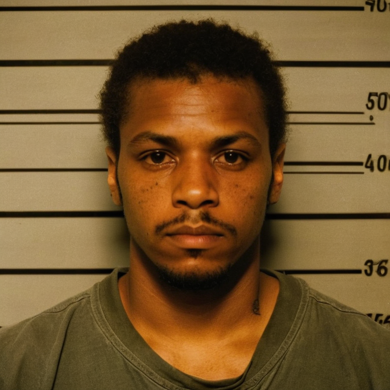 front shot, mugshot photo of a   looks at viewer, cinematic shot