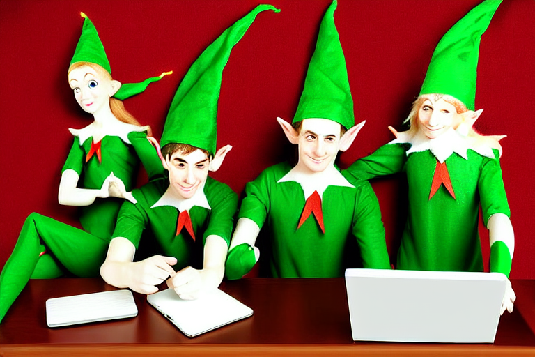 Stable Diffusion prompt: elves working on computers - PromptHero