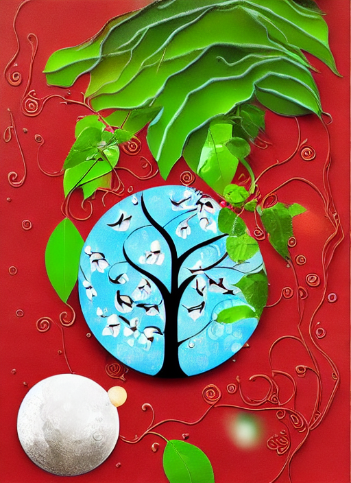 Wassertropfen, alter Baum, Mond, Huhn, Twingo, kleiner Mensch, Frühling, Plattenspieler