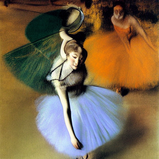 Dancing woman by degas  by Salvador Dali