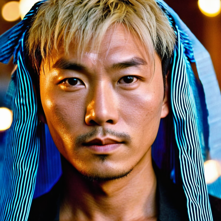 front shot, actor photo of a Asian  looks at viewer, cinematic shot