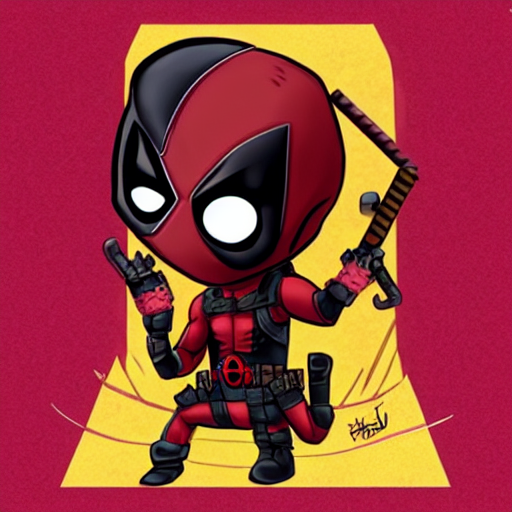 Stable Diffusion prompt: Chibi Deadpool, modern Disney - PromptHero