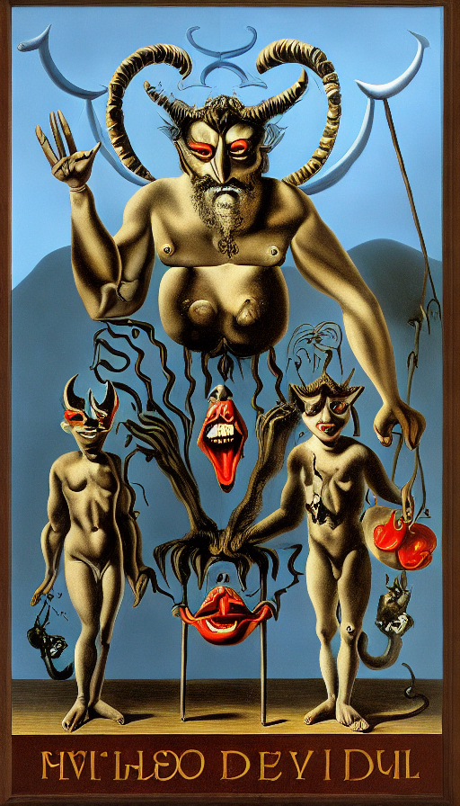 Devil and 2 minions by Salvador Dali