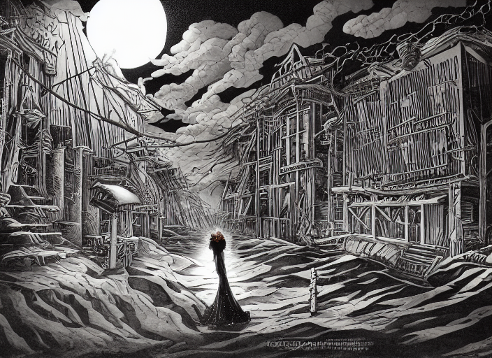 A woman traveling through the underworld 