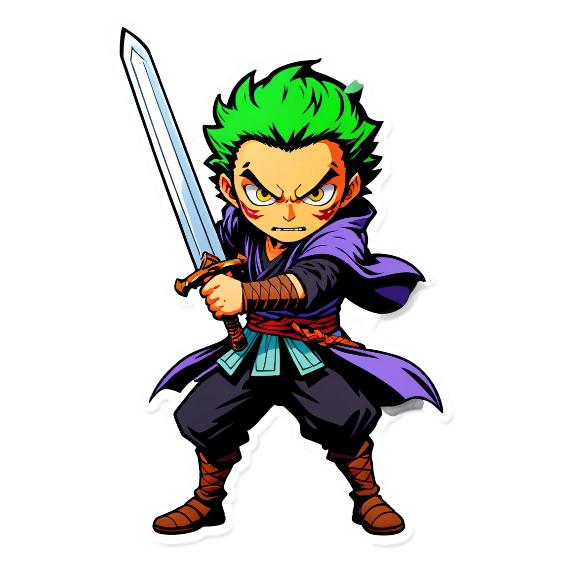 wielding a sword demon-slayer stickers