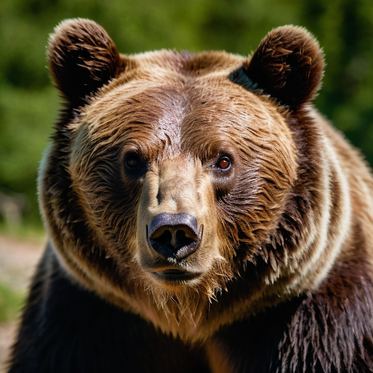 front shot, actor photo of a Bear  looks at viewer, cinematic shot