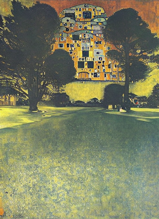 My apartment
 by Gustav Klimt by Norman Rockwell