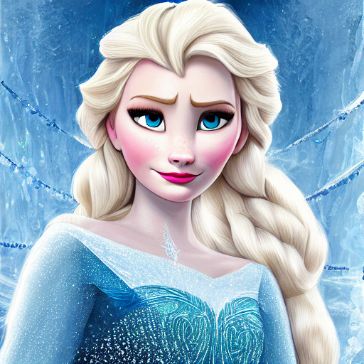 Stable Diffusion prompt: Elsa Frozen on an ice throne - PromptHero