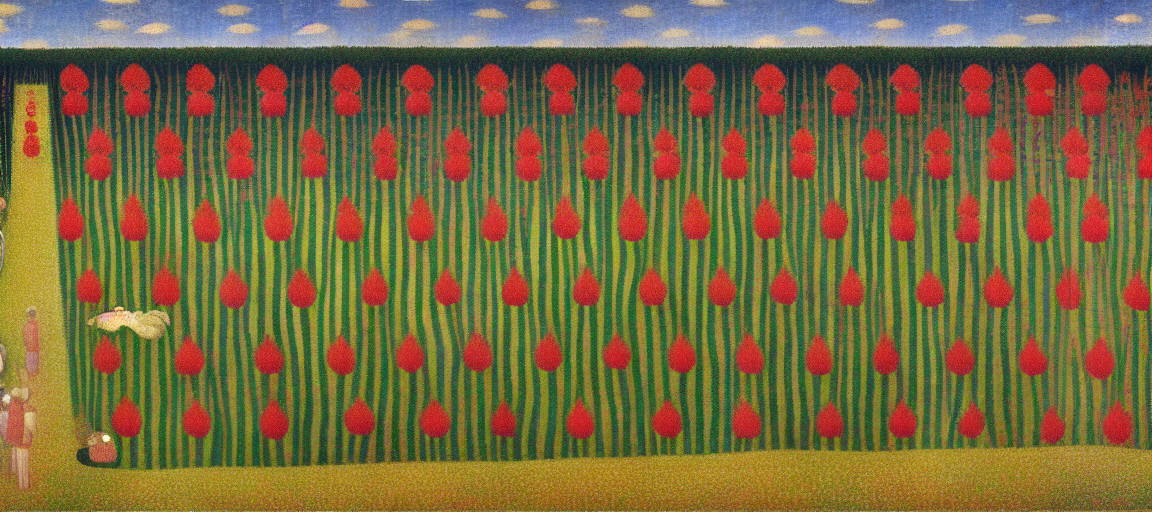 by da Vinci by Georges Seurat by Yayoi Kusama by Rene Magritte surrealist