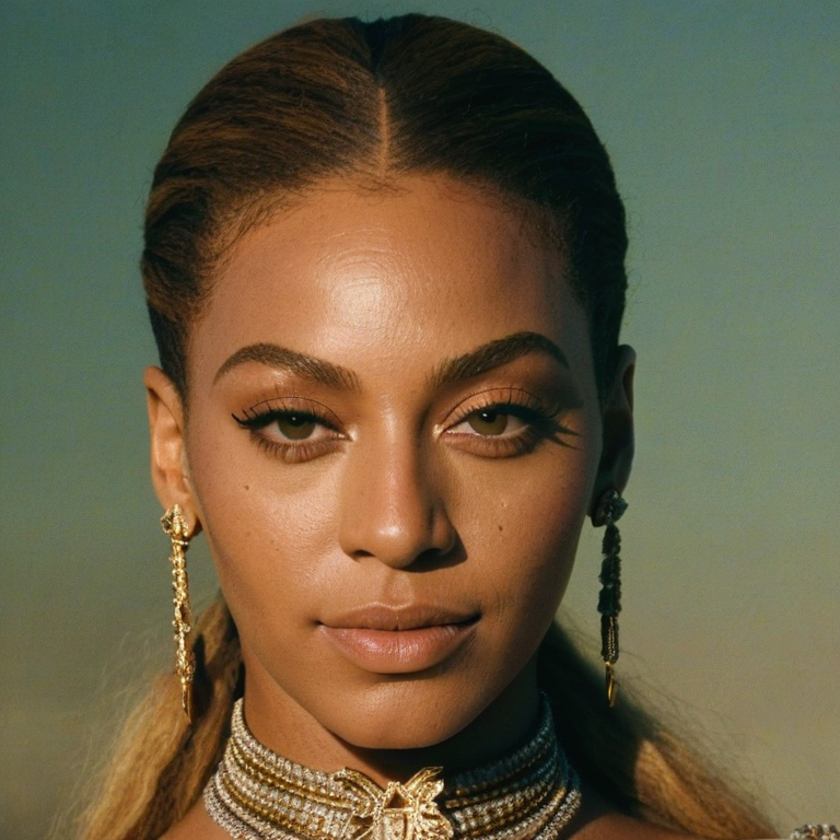 front shot, actor photo of a Beyoncé  looks at viewer, cinematic shot