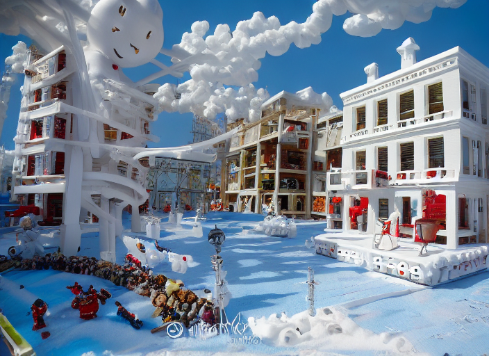 A marshmallow man in a marshmallow world